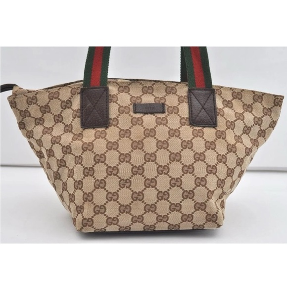 Authenticated Gucci Sylvie Web Hobo Shoulder Bag Tote Handbag Laptop Bag - Picture 3 of 16